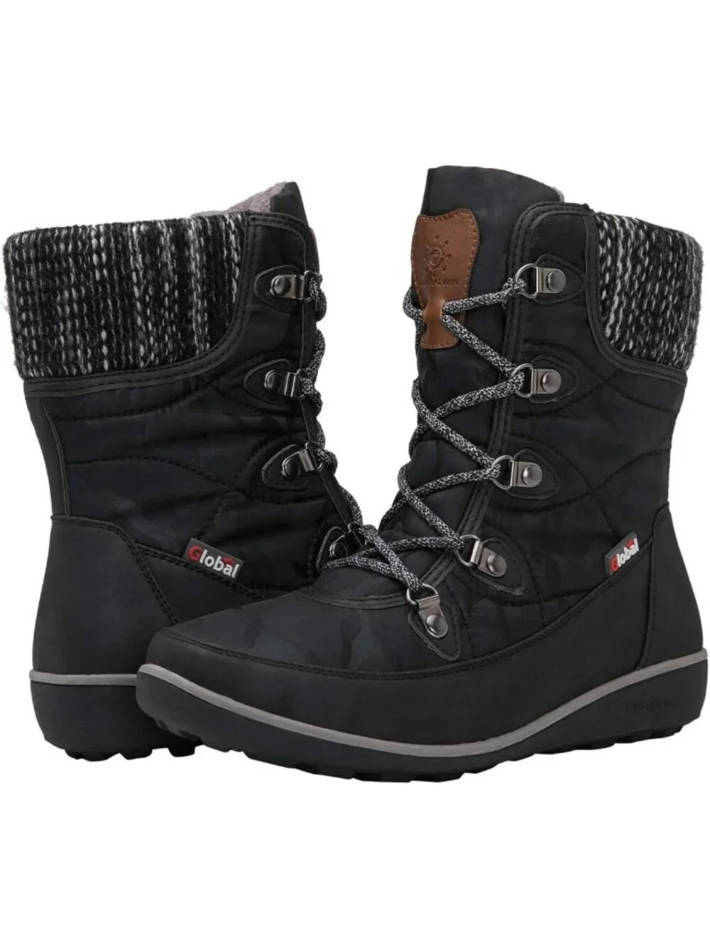 Cozy Waterproof Mid-Calf Winter Snow Boots with Fleece Lining & Non-Slip Sole